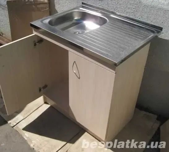 Мойка 80х60 с тумбой накладная 5
