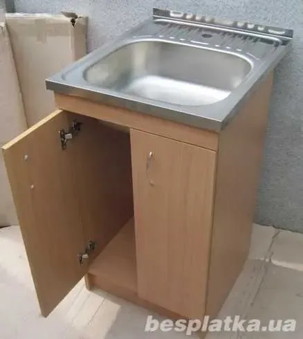 Мойка 50х50 с тумбой накладная (мойка глубокая 17см) 2