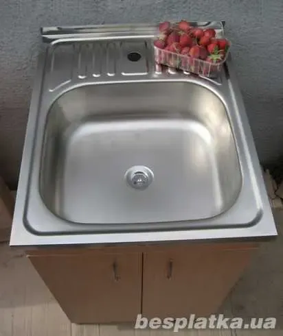 Мойка 50х50 с тумбой накладная (мойка глубокая 17см) 4