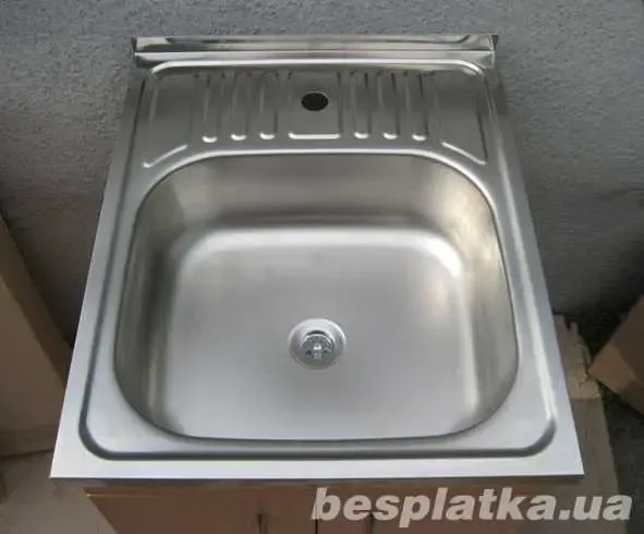 Мойка 50х50 с тумбой накладная (мойка глубокая 17см) 6