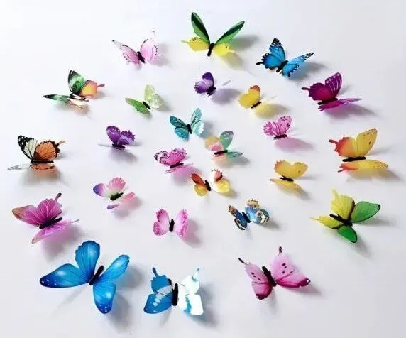 Стикер  -  бабочки (наклейки- магниты) различные цвета 7