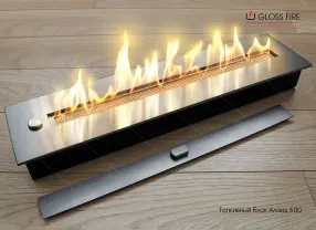 Биокамины. Топливный блок Алаид  Style 600 ТМ Gloss Fire