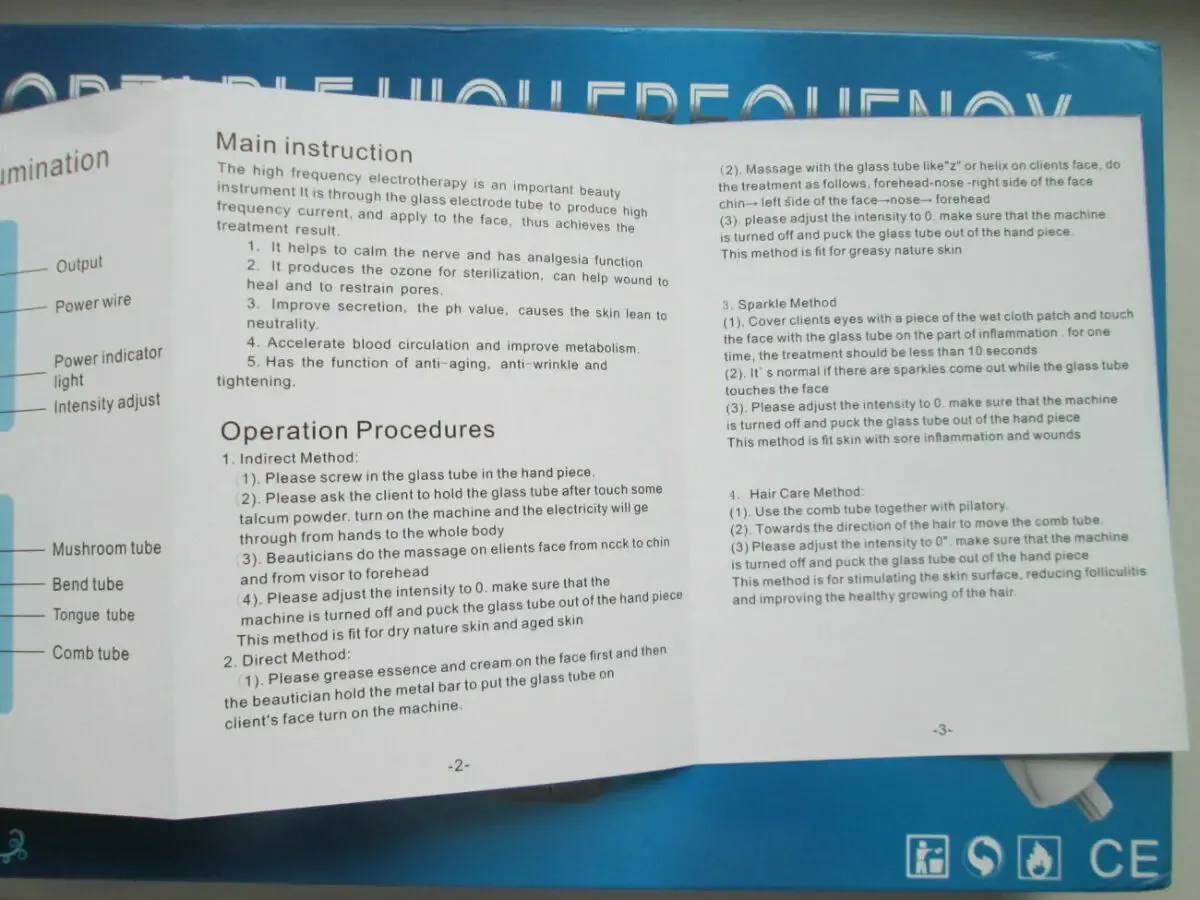 Фиолетовый дарсонваль по уходу за кожей и волосами. 7