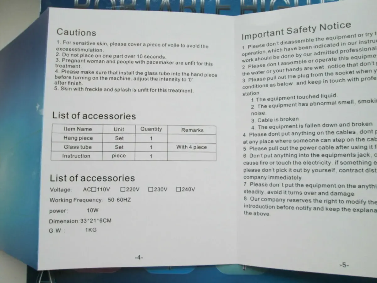 Фиолетовый дарсонваль по уходу за кожей и волосами. 8