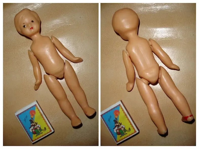 КУКЛА/лялька висотою 18 см; РАРИТЕТ; б/в; одяг не зберігся