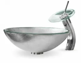 Умывальник на столешницу Rea Bowl  91004 Silver 42 см.