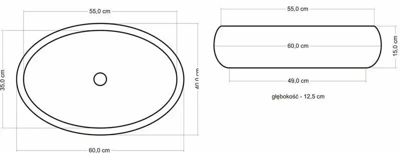 Умывальник на столешницу Rea Melania Gold 60 см. 4