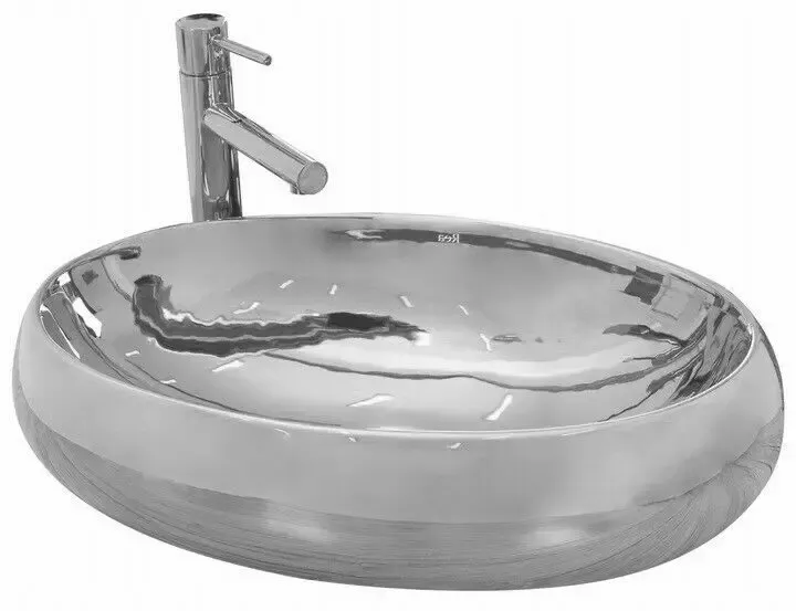 Умывальник на столешницу Rea Melania Silver 60 см.