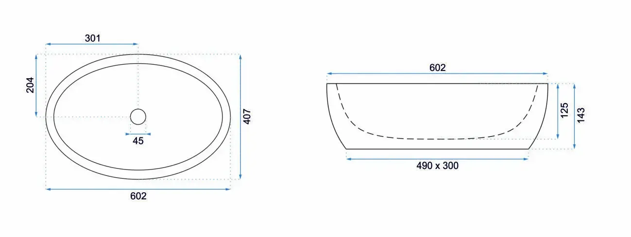 Умывальник на столешницу Rea Melania Silver 60 см. 5