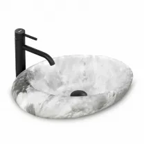 Умывальник на столешницу Rea Roxy Stone L.grey 48 см.