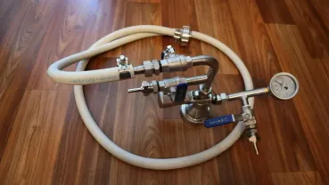 Заливочная головка для кег (co2+шланг+быстросъем) тип A нерж