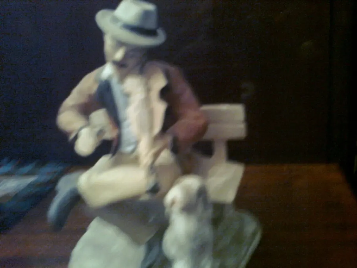 Статуэтка  глиняная - скрипач с собакой. РУМЫНИЯ 6