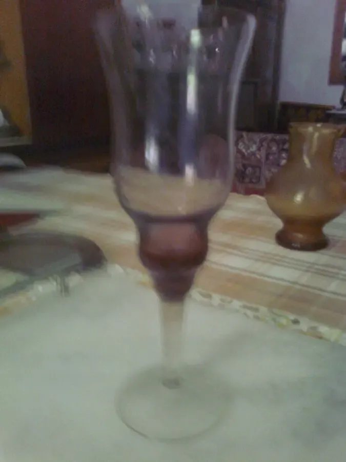 Красивый фужер ФИОЛЕТОВОГО цвета. Ретро. Высота-22 см. 5