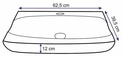 Умывальник на столешницу Rea Alveo 62,5 см. 5
