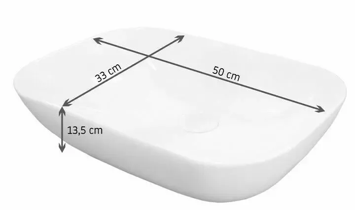 Умывальник на столешницу Rea Celia Slim 50 см. 4