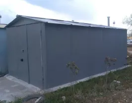 Гараж разборной металлический (железный). Гараж сборной из профнастила