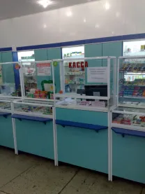 Аптечное торговое оборудование.Прилавки и шкафы для аптек.