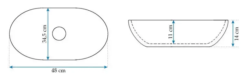 Умывальник на столешницу Rea Amelia 48 см. 5
