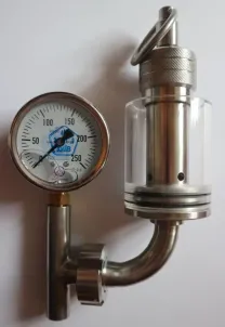 Шпунт-аппарат с манометром (верт. верх) сварка