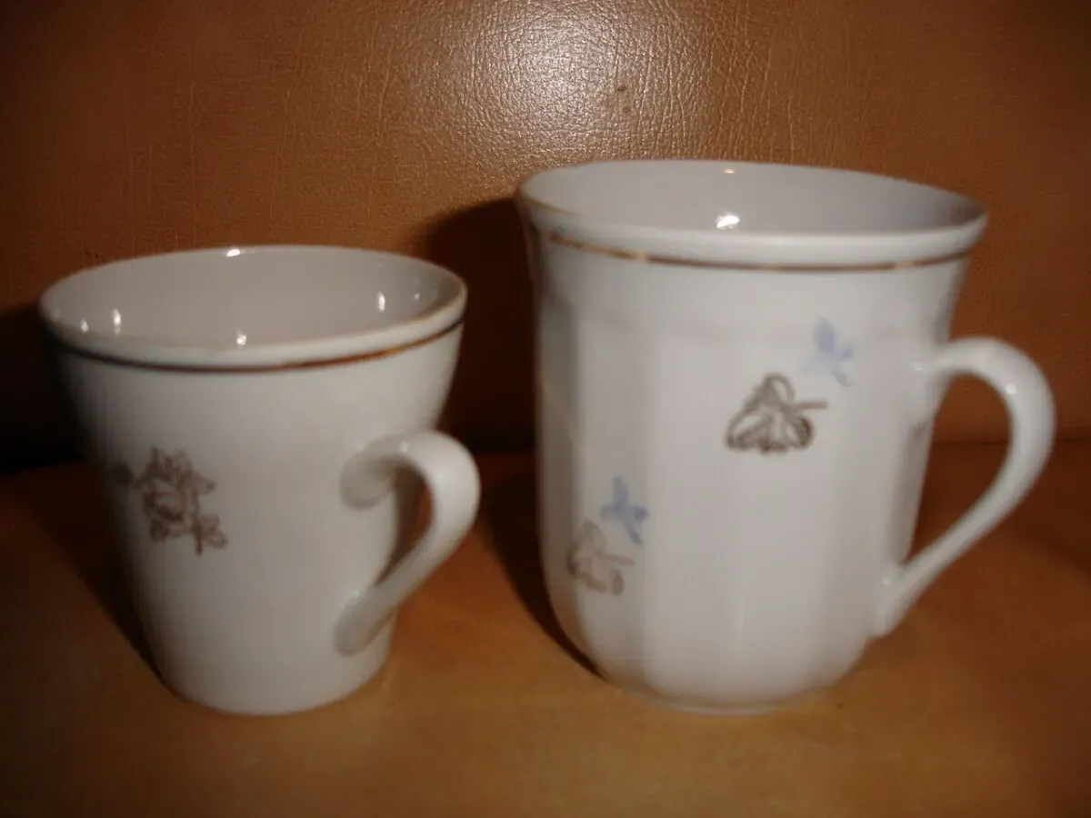 Чашка/кружка/горнятко біле, фарфор з позолотою; НОВЕ; часів срср 6