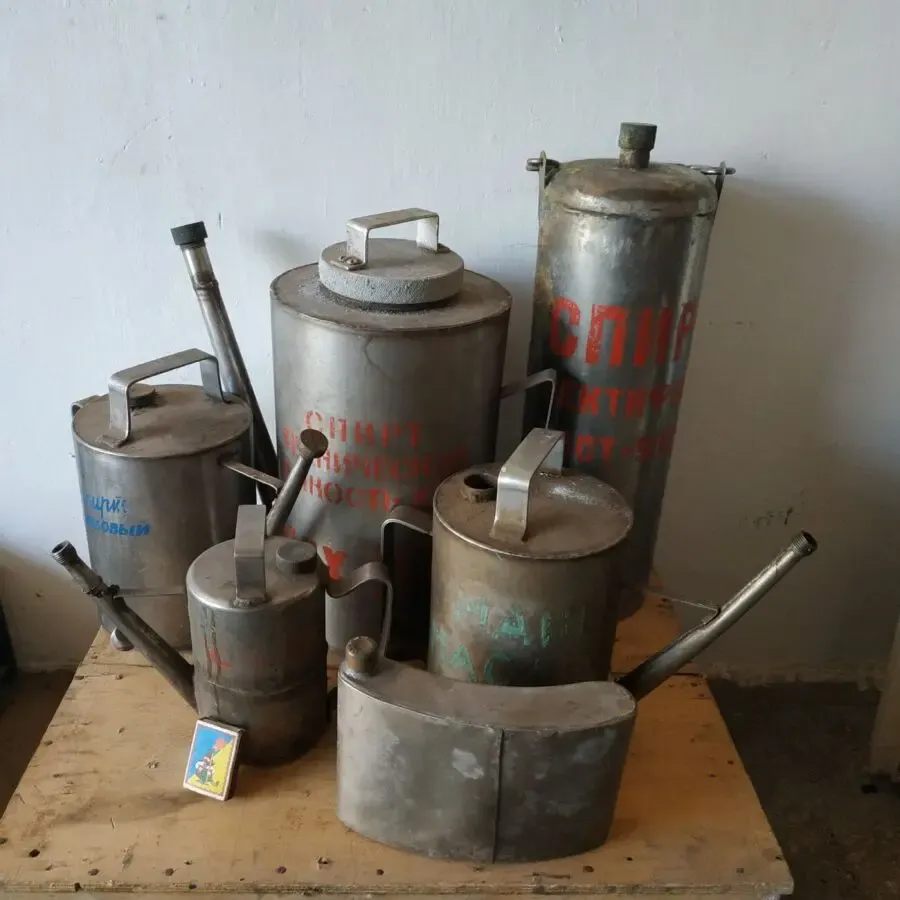 Тара емкость нержавейка лейки промышленные ссср декор