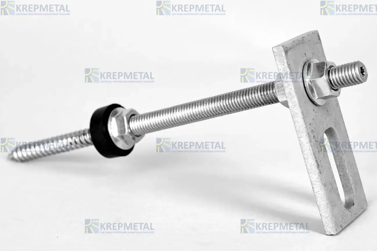 Пластина монтажная и винт-шуруп, для крепления солнечных панелей