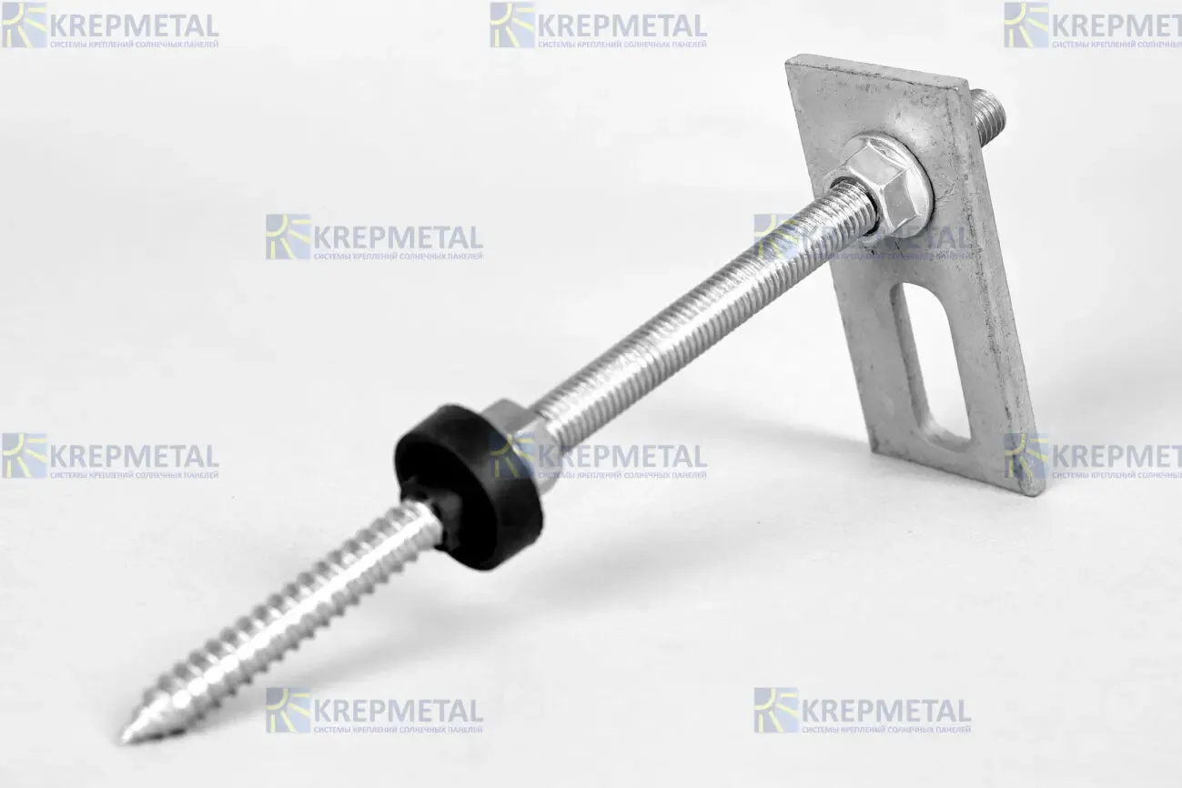 Пластина монтажная и винт-шуруп, для крепления солнечных панелей 2