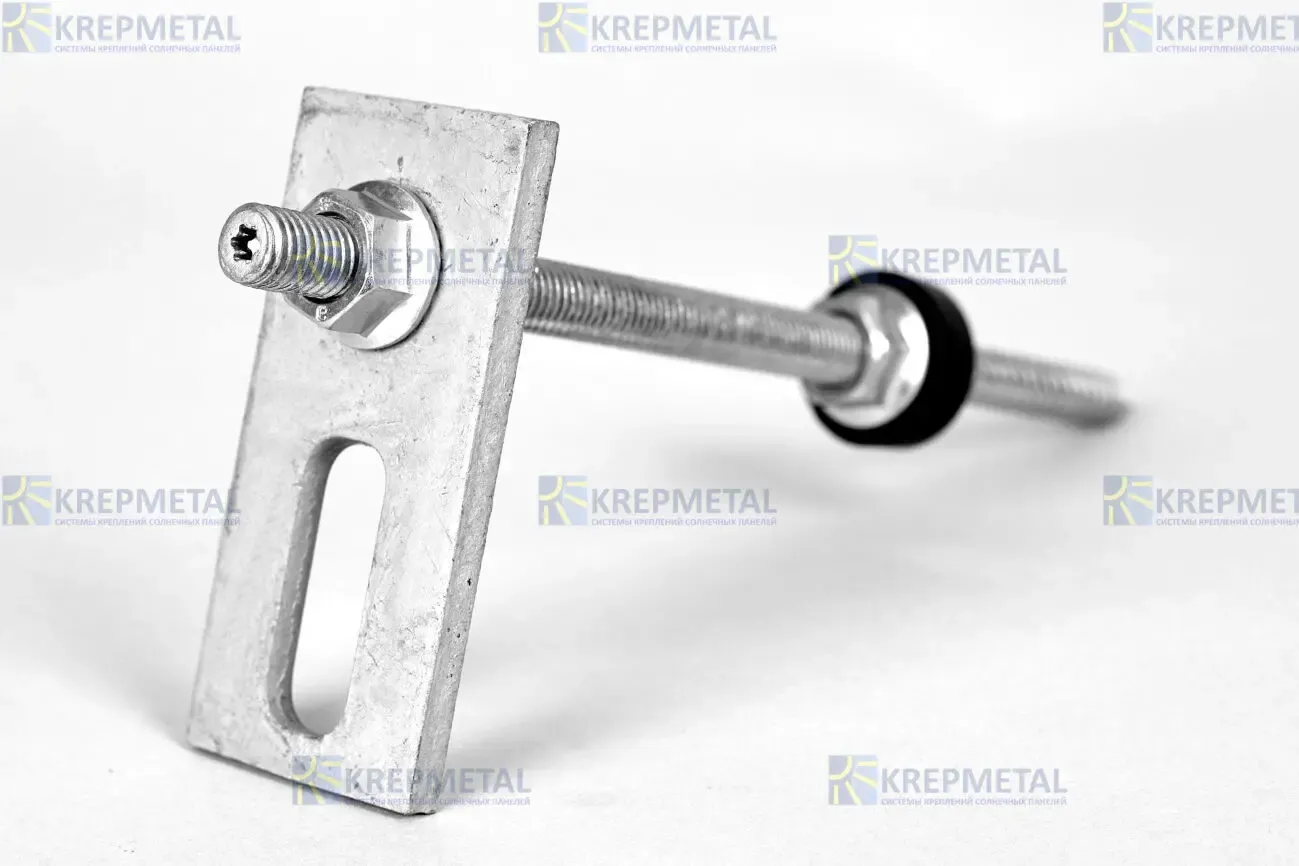 Пластина монтажная и винт-шуруп, для крепления солнечных панелей 3