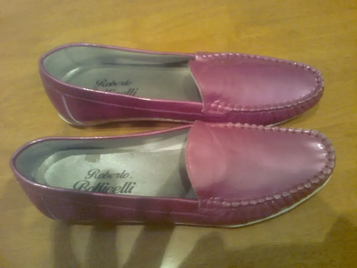 Стильные лаковые розово-малиновые мокасины.ИТАЛИЯ. Новые.р.37.Ботич. 7