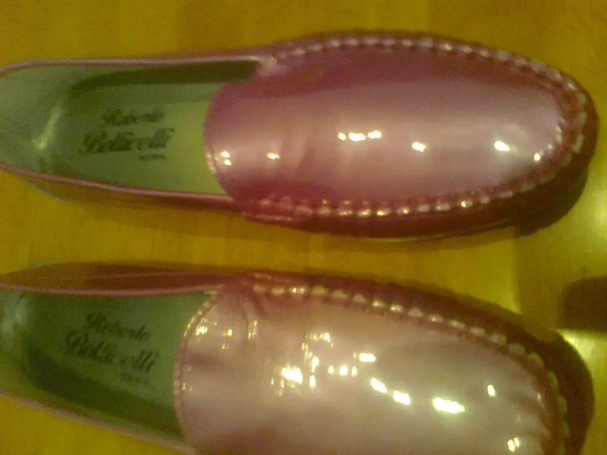 Стильные лаковые розово-малиновые мокасины.ИТАЛИЯ. Новые.р.37.Ботич. 9