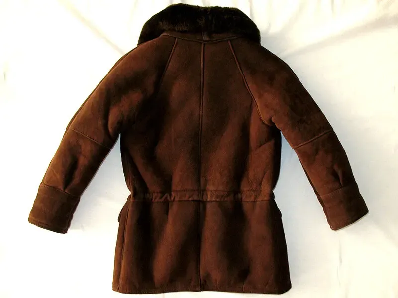 Дубленка детская 134 см кожаная куртка мальчика дублянка на меху зима 8