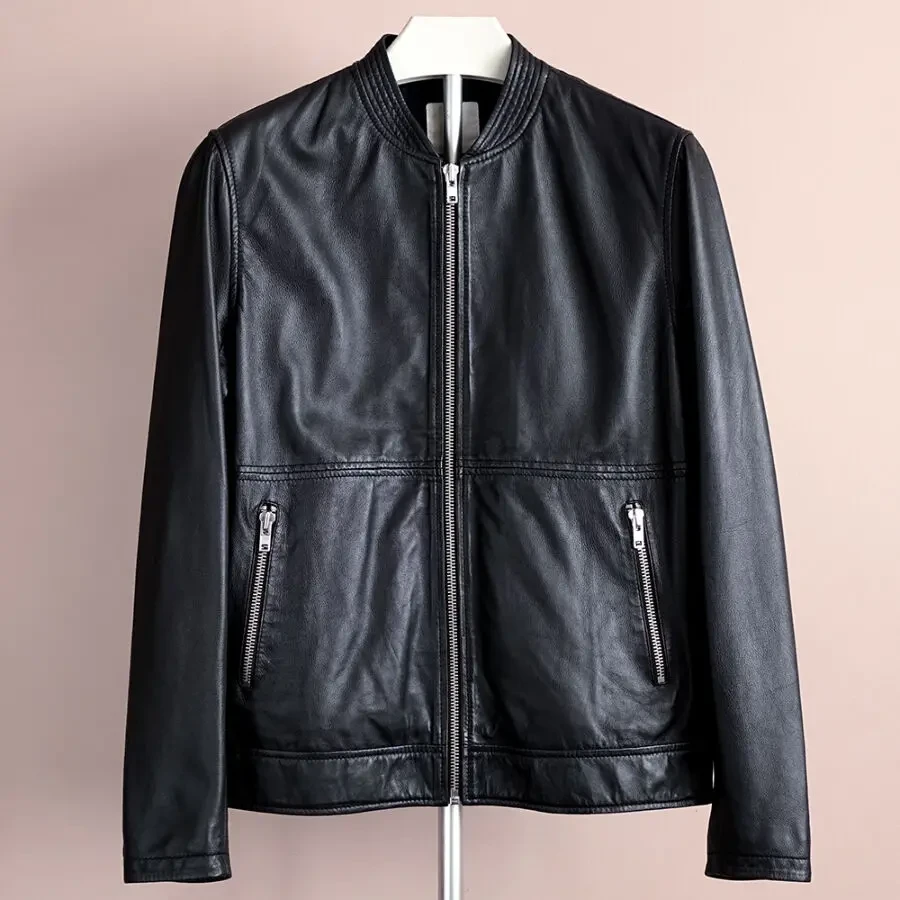 Minimum 100% кожа мужская кожаная куртка бомбер пилот демисезон 7