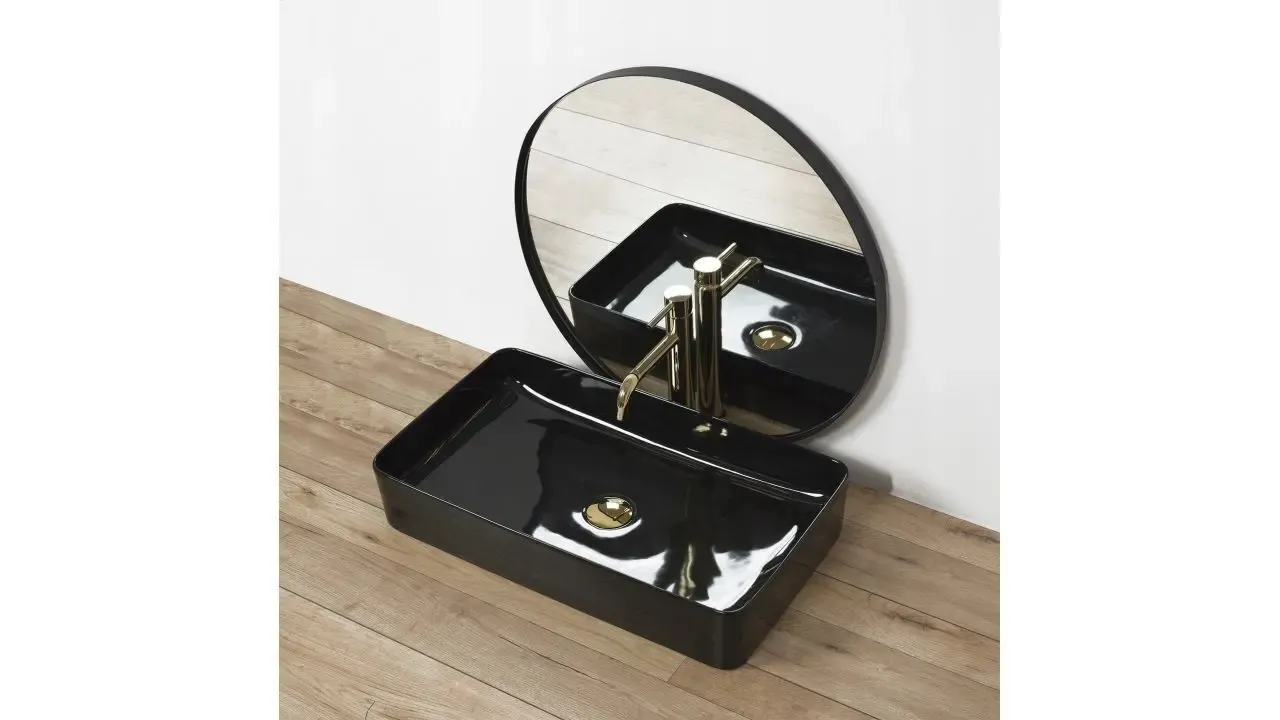 Умывальник на столешницу Deis Black 61 см. 5