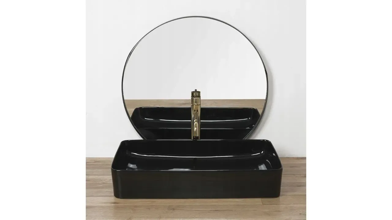 Умывальник на столешницу Deis Black 61 см. 3