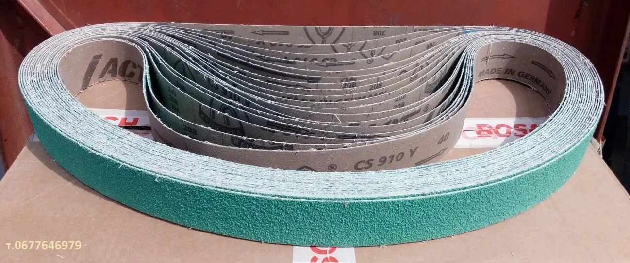 Шлифовальная лента для гриндера Klingspor Cs910y керамика все размеры 9
