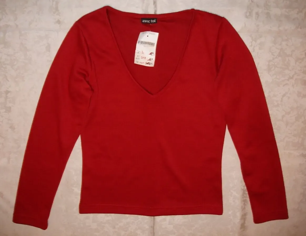 Кофта/светр 42 р., новий, бордовий, довгий рукав, ефектний, для дівчат