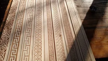 Тисненная вагонка с украинским орнаментом - 200грн м2