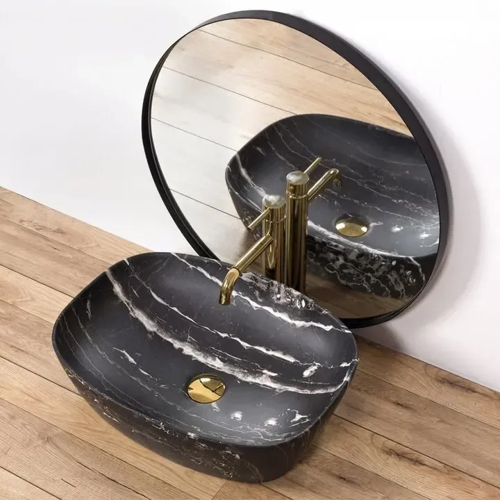 Умывальник на столешницу Rea Freja Black 50.5 см 5