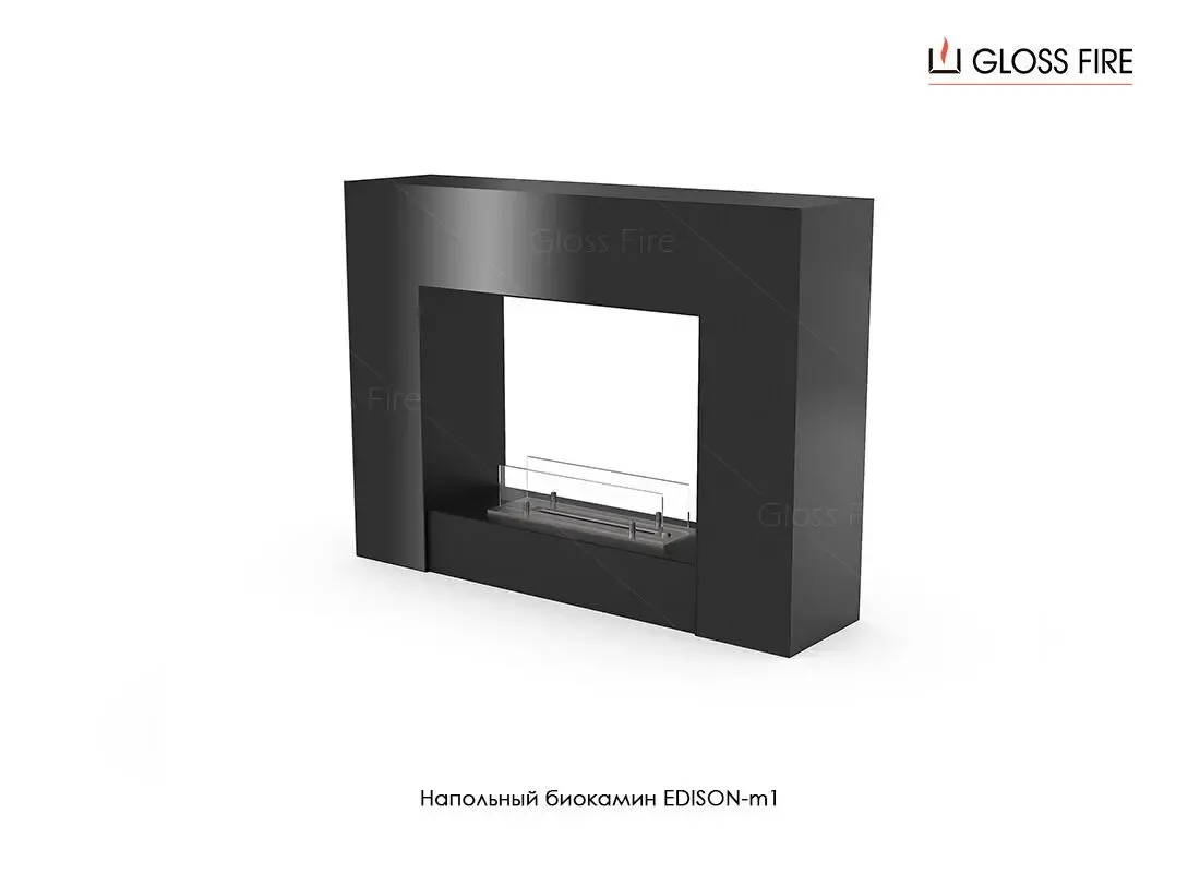 Напольный биокамин Edison-m1 тм Gloss Fire 3