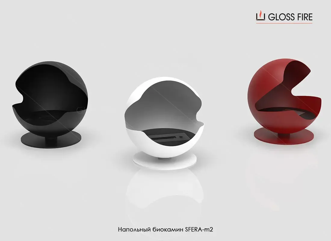 Напольный биокамин Sfera-m2 тм Gloss Fire 4