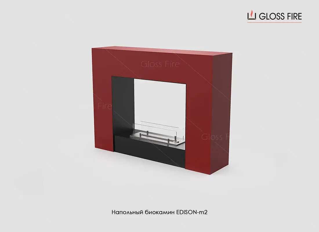 Напольный биокамин Edison-m2 тм Gloss Fire 3