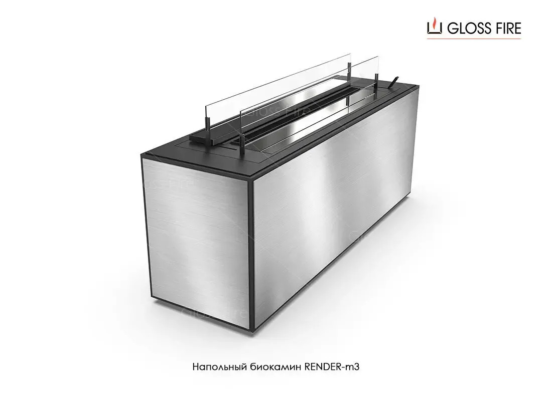 Напольный биокамин Render-m3 тм Gloss Fire 3
