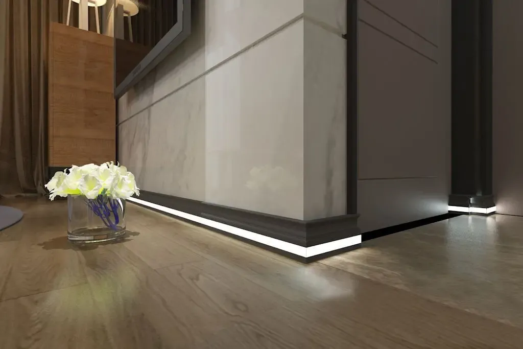 Плинтус с Led подсветкой 16х90мм киев