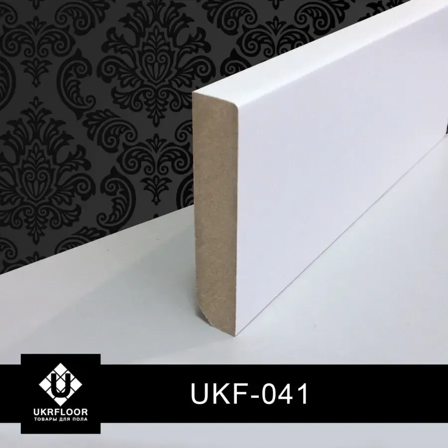 Плинтус мдф белый 16х80мм