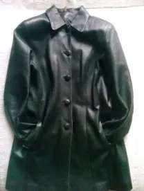 Кожаный пиджак женский