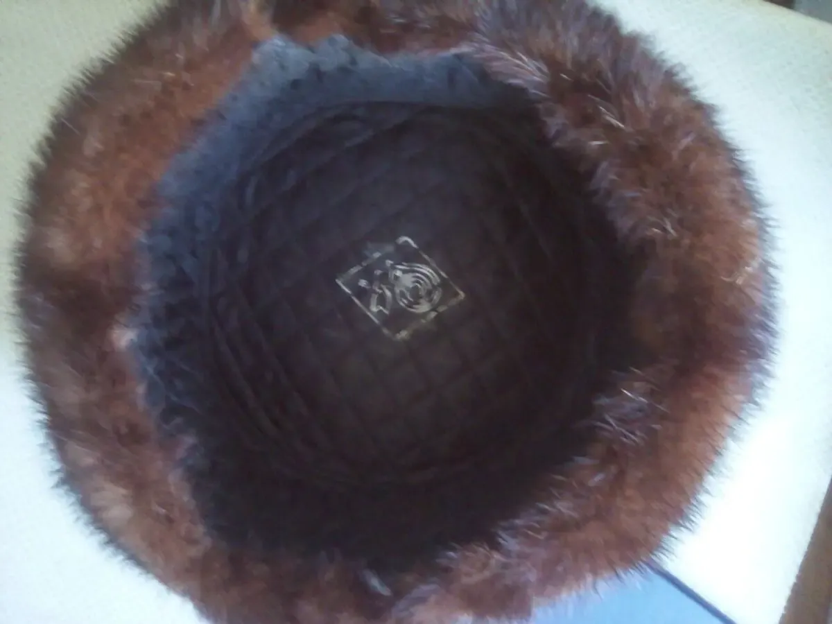 Шапка-ушанка мужская из норки с каракулем,р.58-59 5
