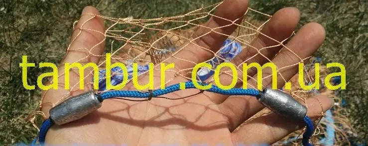 Кастинговая сеть парашют американского типа с большим кольцом из (нити 3