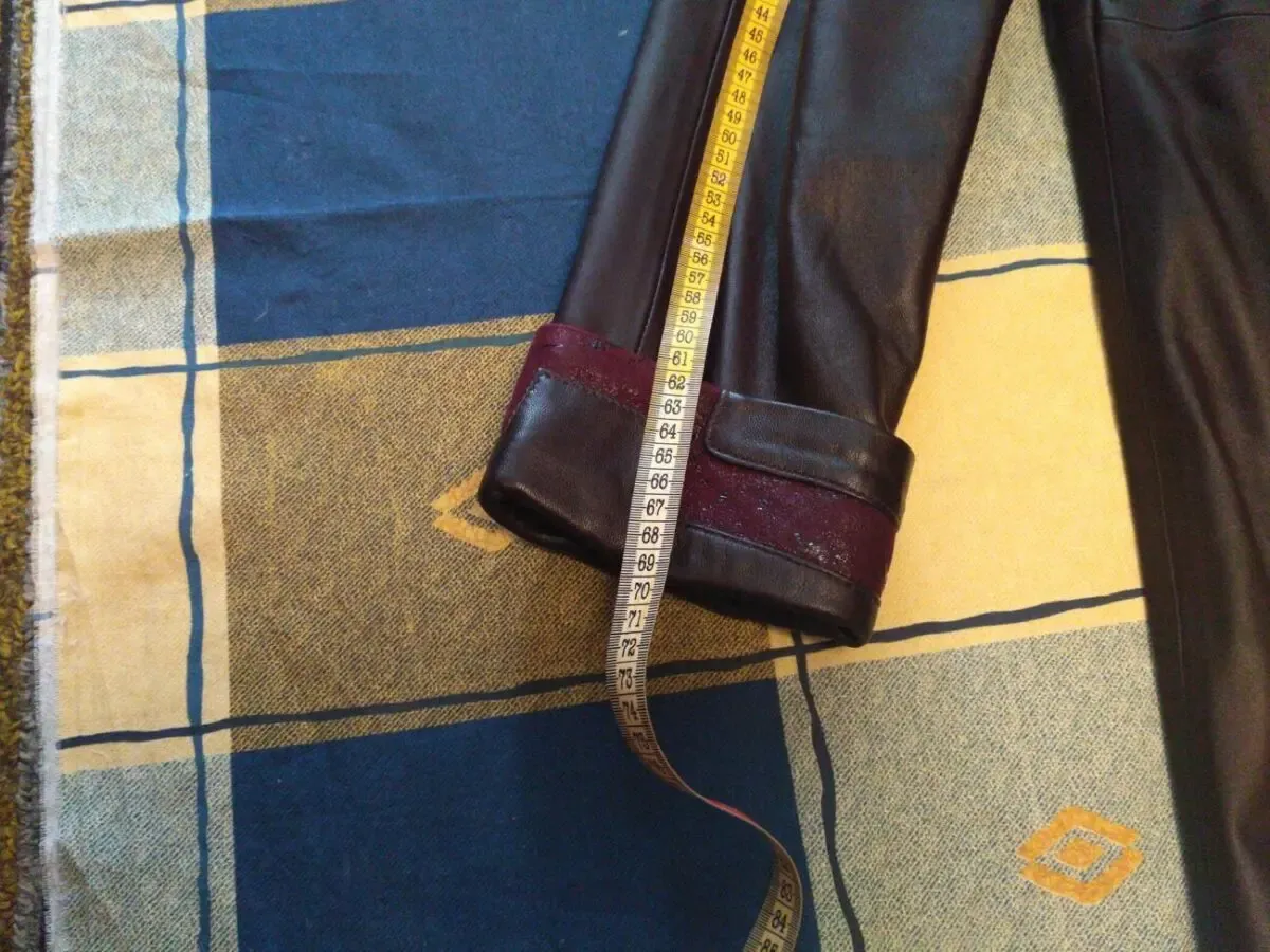 Кожаный женский плащ, р-р S 7