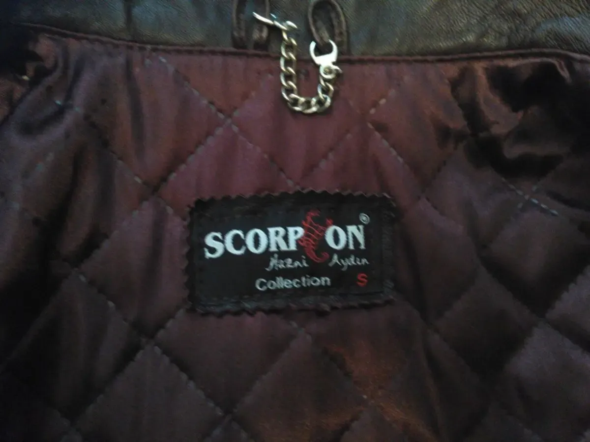 Кожаный женский плащ, р-р S 3