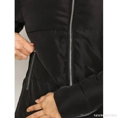 Черная короткая куртка пуховик Only р.М 5